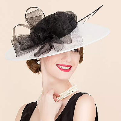 3Pcs 3 Colors Polyester Round Fascinator Hat Base for Millinery AJEW-FG0002-76-1