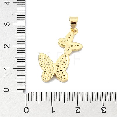 Brass Micro Pave Clear Cubic Zirconia Pendants KK-A221-16A-G-1