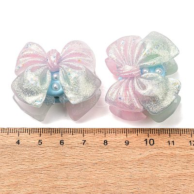 Luminous Opaque Resin & Rhinestone & Polymer Clay Beads RE-CBA1913-02J-1