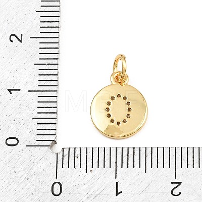 Brass Micro Pave Clear Cubic Zirconia Charms CU-CBA56CE-12G-O-1