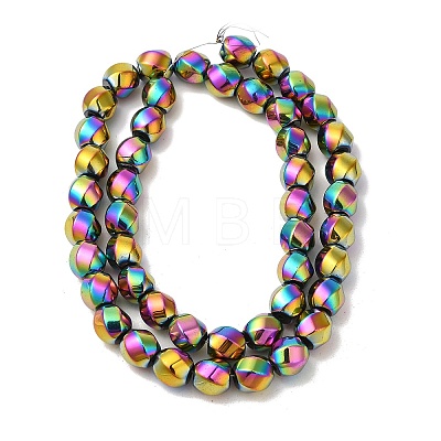 Electroplated Non-Magnetic Synthetic Hematite Beads Strands G-P518-05D-01-1