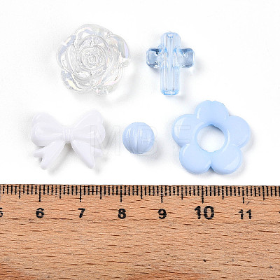 Transparent & Opaque Acrylic Beads TACR-T028-26D-1