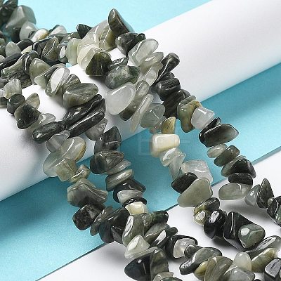 Natural Green Rutilated Quartz Beads Strands G-M205-81-1