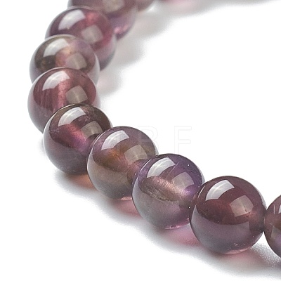 Natural Amethyst Beaded Stretch Bracelets BJEW-D446-B-47-1