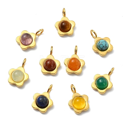 Natural & Synthetic Mixed Stone Pendants PALLOY-JF05812-01-1
