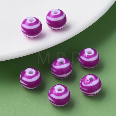 Opaque Striped Acrylic Beads MACR-S373-27A-02-1