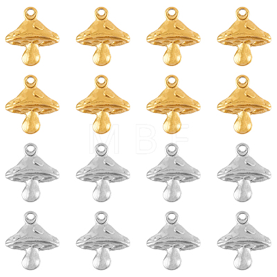 16Pcs 2 Colors 304 Stainless Steel Machine Polishing Charms STAS-DC0011-66-1