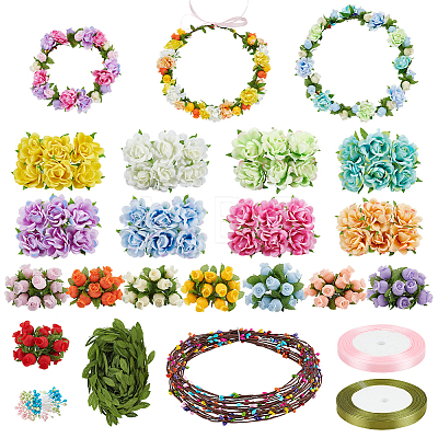 16Pcs Cloth Artificial Carnations Flower Bouquet AJEW-OC0016-37-1