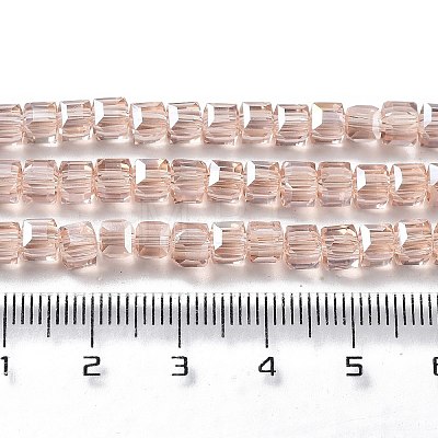 Electroplate Glass Beads Strands EGLA-R030-4x4mm-28-1