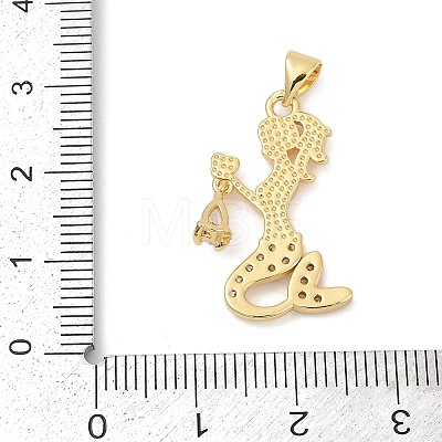 Brass Micro Pave Cubic Zirconia Pendants KK-D317-125G-1