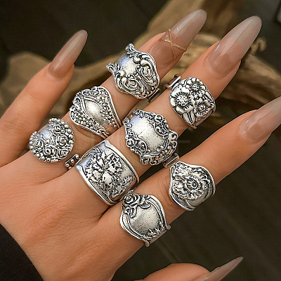 Adjustable Ethnic Style Alloy Cuff Rings FS-WGD767D-05-1