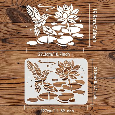 Plastic Reusable Drawing Painting Stencils Templates DIY-WH0202-293-1