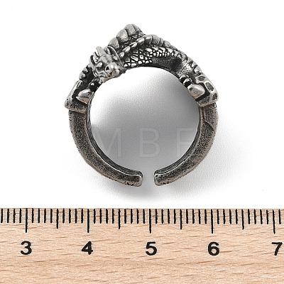 316 Surgical Stainless Steel Open Cuff Rings RJEW-R019-01AS-01-1