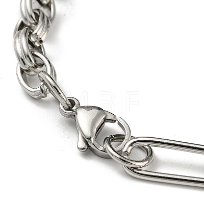201 Stainless Steel Figaro Chain Bracelets STAS-Z056-09P-1