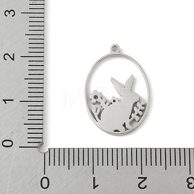 304 Stainless Steel Pendants STAS-Q354-02B-P-1