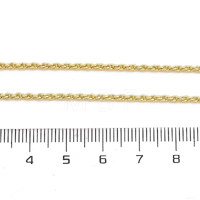 2mm Brass Rope Chain Necklaces for Men Women NJEW-G160-20G-1