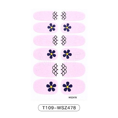 Flower Series Full Cover Nail Decal Stickers MRMJ-T109-WSZ478-1