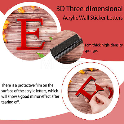 Acrylic Mirror Wall Stickers Decal DIY-CN0001-06-1
