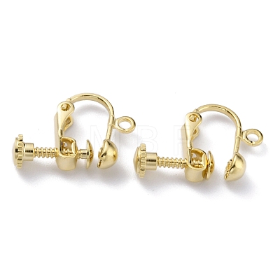 Brass Clip-on Earring Findings KK-Z007-21G-1