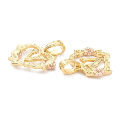 Real 18K Gold Plated Brass  Pendants KK-J042-43G-V-1