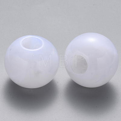 Acrylic Large Hole Beads OACR-R074-04F-1