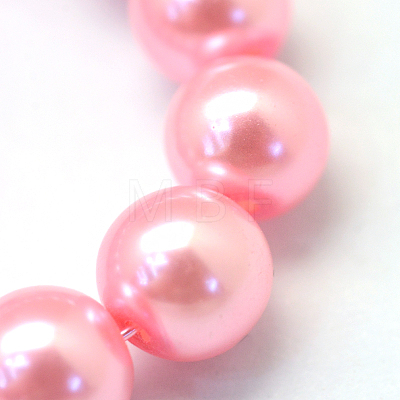 Baking Painted Pearlized Glass Pearl Round Bead Strands HY-Q003-6mm-53-1