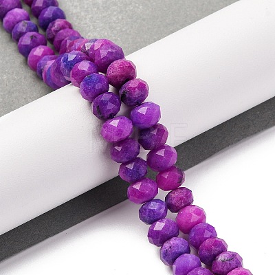 Natural Jade Imitation Sugilite Dyed Beads Strands G-K380-A14-01-1