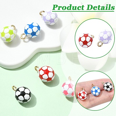 6Pcs 6 Colors Alloy Enamel Pendants ENAM-CJ0007-62-1