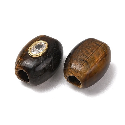 Natural Tiger Eye European Beads GG-CBA9389-01F-1