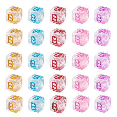 50Pcs Acrylic European Beads MACR-TADJ0001-13B-1