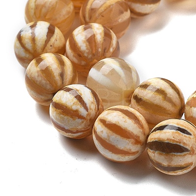 Natural Tibetan Agate Striped Beads Strands G-NH0037-B02-02-1