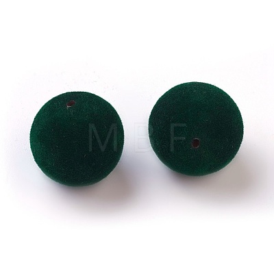 Flocky Acrylic Beads OACR-I001-16mm-L07-1