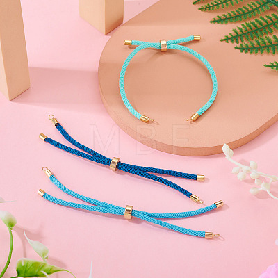 3Pcs Polyester Braided Round Cord Slider Bracelet Making MAK-TA0001-38A-1