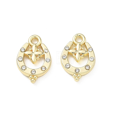 Alloy Rhinestone Pendants FIND-D044-16G-1