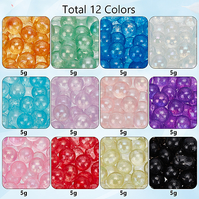   60G 12 Colors Bubble Beads MRMJ-PH0001-80-1