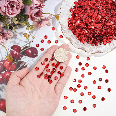 6000Pcs Plastic Paillette Beads PVC-PA0001-01B-1