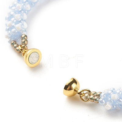 Glass Seed Crochet Beaded Bracelet BJEW-JB08083-01-1