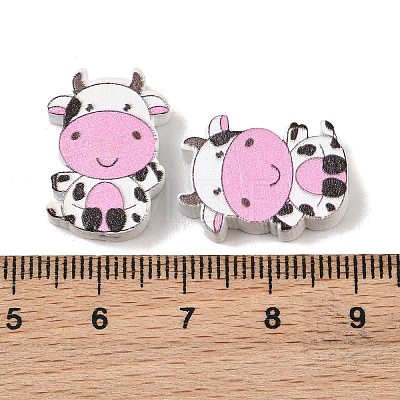 Printed Schima Wood Beads WD-CBA91F0-14-1