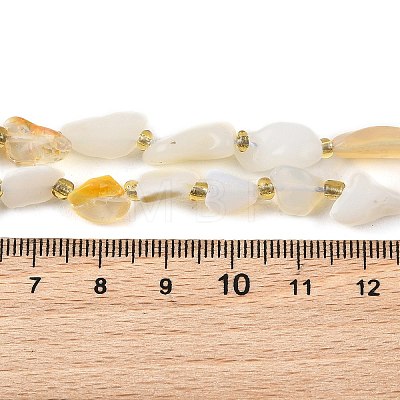 Natural White African Opal Beads Strands G-D101-A10-1