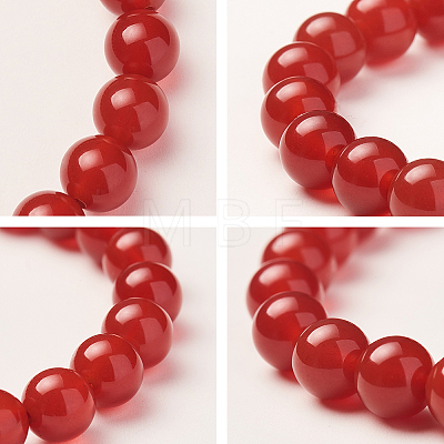 Natural Red Agate Round Beads Stretch Bracelets BJEW-PH0001-8mm-04-1