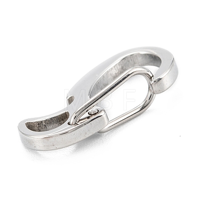 Non-Tarnish 304 Stainless Steel Push Gate Snap Keychain Clasp Findings STAS-C024-19P-1