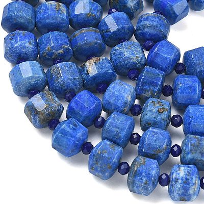 Natural Lapis Lazuli Beads Strands G-G453-G06-7x12mm-1