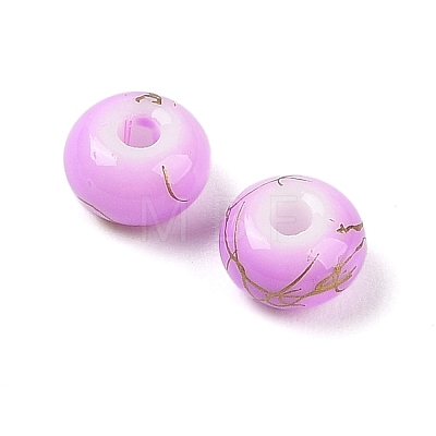 Opaque Spray Painted Glass Beads X1-GLAA-G118-01F-1