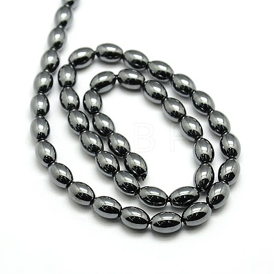 Non-magnetic Synthetic Hematite Oval Beads Strands X-G-F161-32C-1