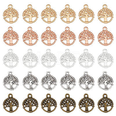 HOBBIESAY 300Pcs 5 Colors Alloy Charms FIND-HY0002-61-1