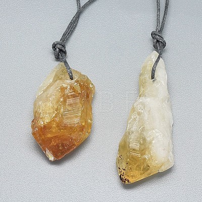 Natural Citrine Big Pendants G-L516-10-1