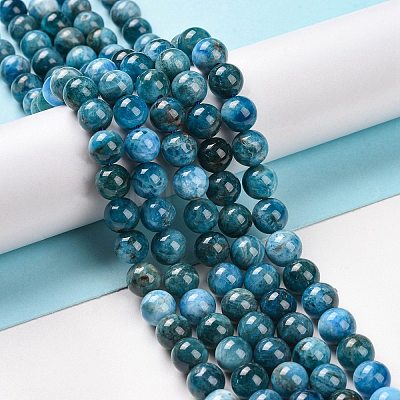 Natural Apatite Beads Strands X-G-S333-8mm-031A-1