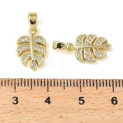 Brass Micro Pave Clear Cubic Zirconia Charms KK-A290-01A-G-1