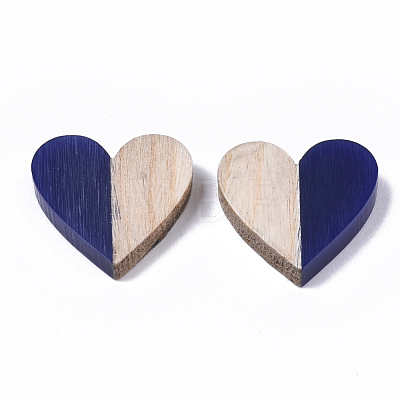 Resin & Wood Two Tone Cabochons RESI-R425-04-1