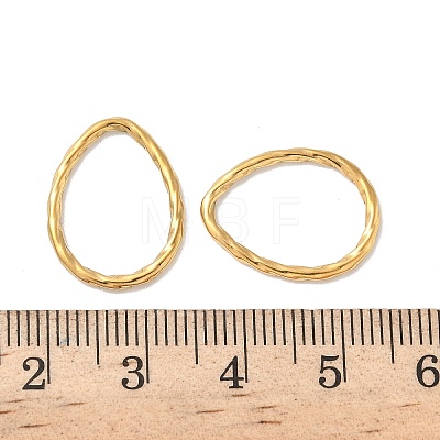 304 Stainless Steel Twisted Teardrop Linking Rings STAS-L300-007G-1
